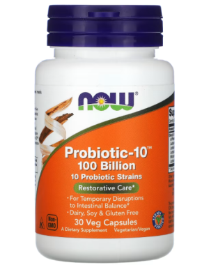 PROBIOTIC-10 100 BILLION 30 VCAPS Now foods